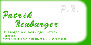 patrik neuburger business card